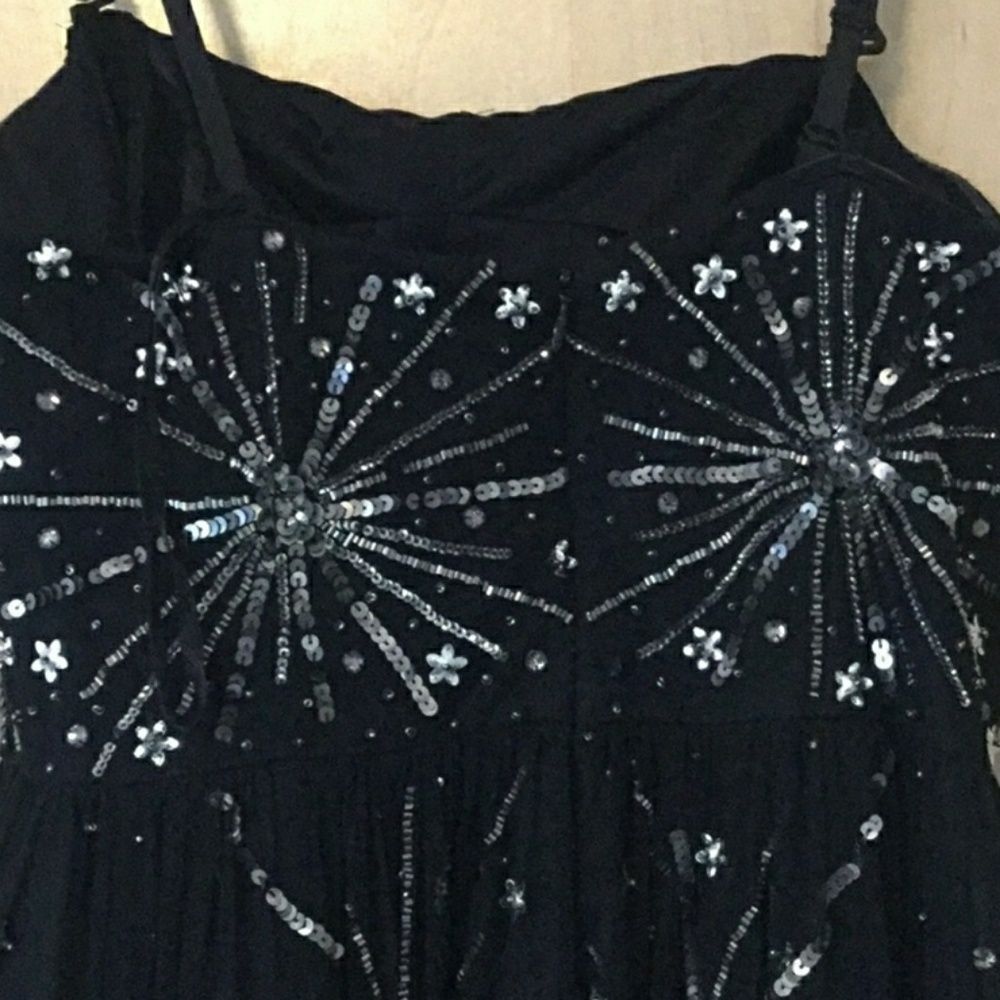 Adriana Papell Embellished Strapless Mesh Gown - Picture 8 of 8